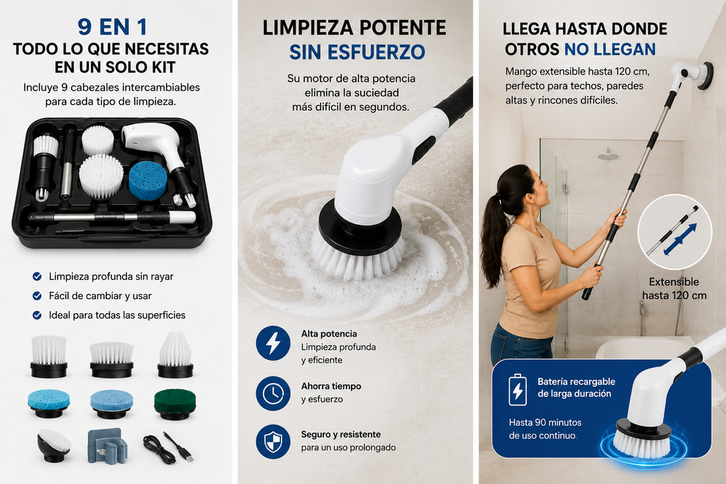 Cepillo De Limpieza 9 En 1
