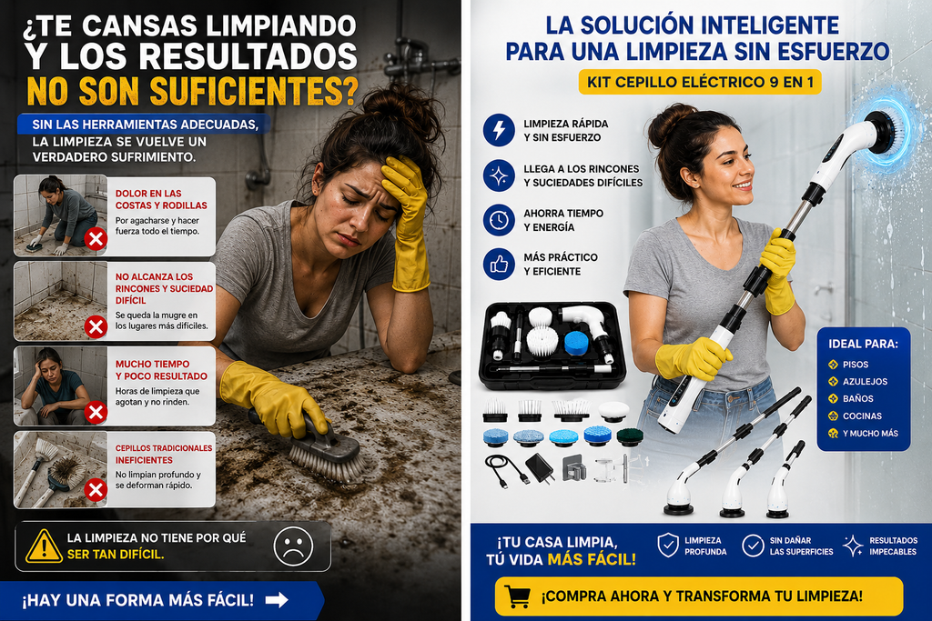 Cepillo De Limpieza 9 En 1