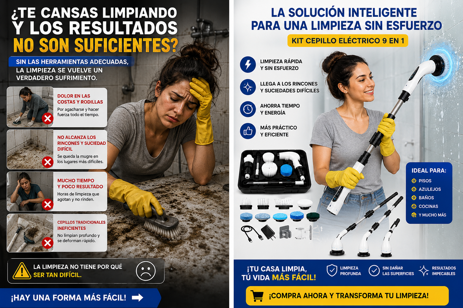 Cepillo De Limpieza 9 En 1