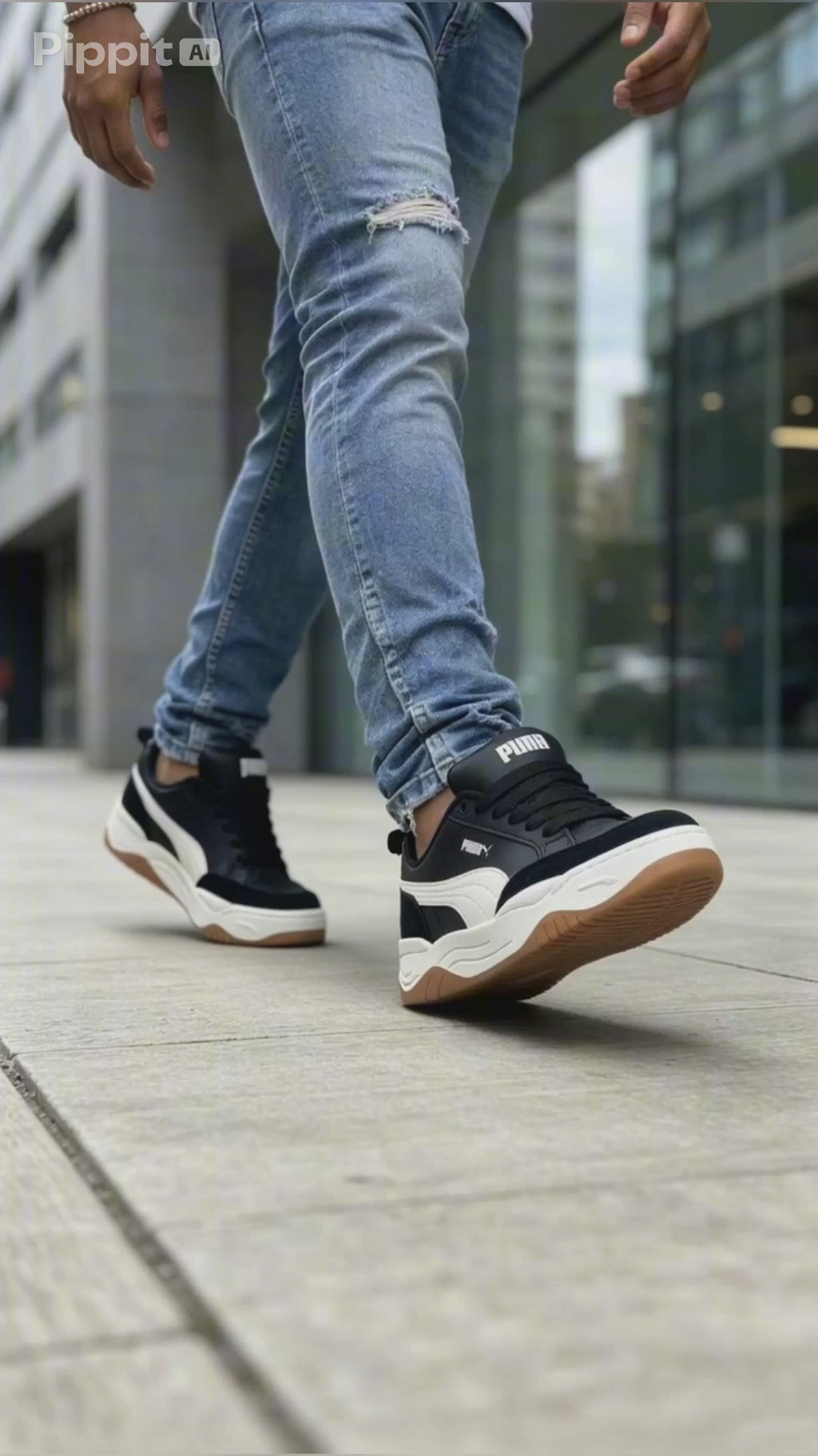 👟 Tenis Puma Urban Classic Negro Blanco – Comodidad y Estilo Premium